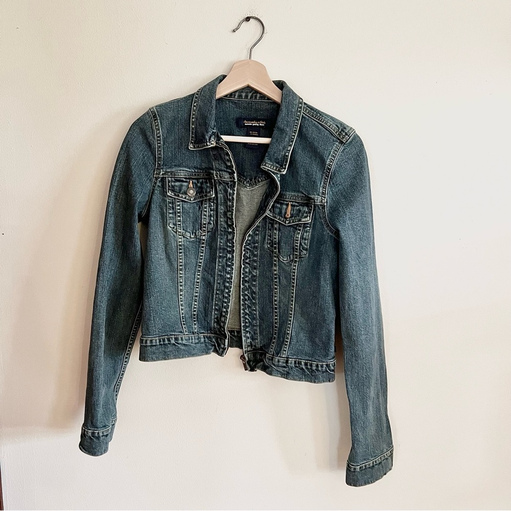 Abercrombie Fitch Women Jean Jacket Long Sleeve Size S